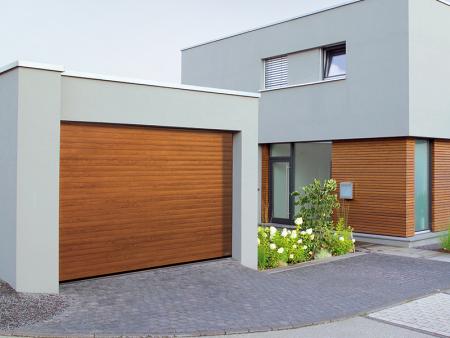 Hormann S Rib Sectional Door with Woodgrain Finish